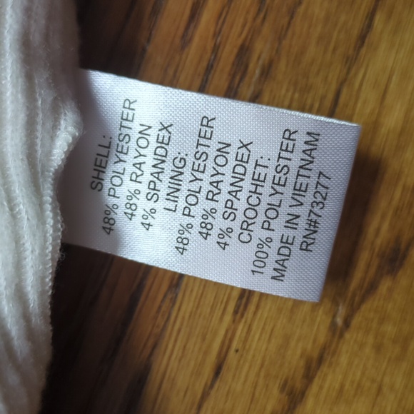 NWT Cropped Lace Detailing White Ribbed Tank Top Juniors Size XL SO Brand - Picture 4 of 12